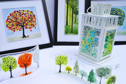 A selection of fused glass by Borrowdale Glass